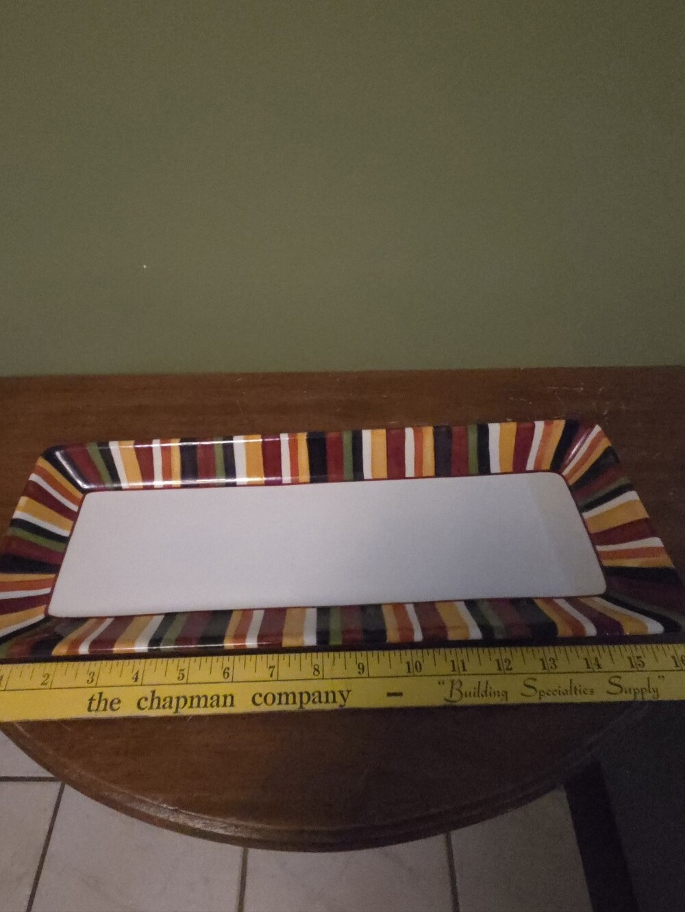 Pampered Chef Simple Additions Rectangular Server/Platter, Striped Pattern - Picture 10 of 10